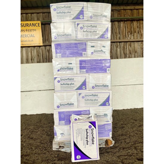 Snowflake Softchip PLUS (£7.26 a bale if you order 40 bales) Snowflake Softchip PLUS (£7.26 a bale if you order 40 bales)