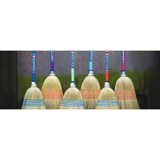 Red Gorilla Traditional Corn Broom with coloured handle Red Gorilla Traditional Corn Broom with coloured handle