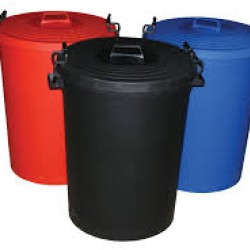 Earlswood Heavy Duty Dustbin & Lid With Clips 110L