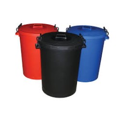 Earlswood Heavy Duty Dustbin & Lid With Clips 110L