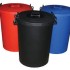 Earlswood Heavy Duty Dustbin & Lid With Clips 110L