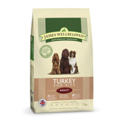 James Wellbeloved Turkey & Rice Adult Dog Food 2kg