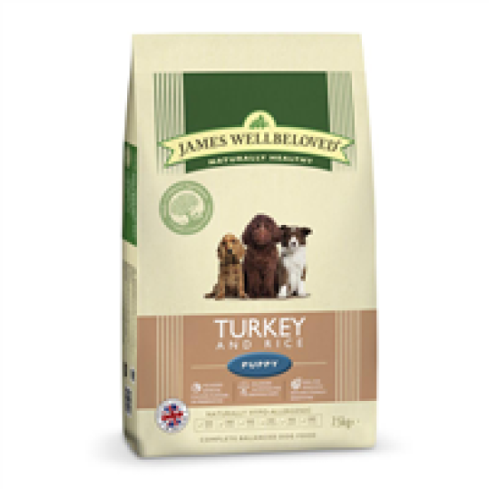 James Wellbeloved Turkey & Rice Puppy Food 7.5kg