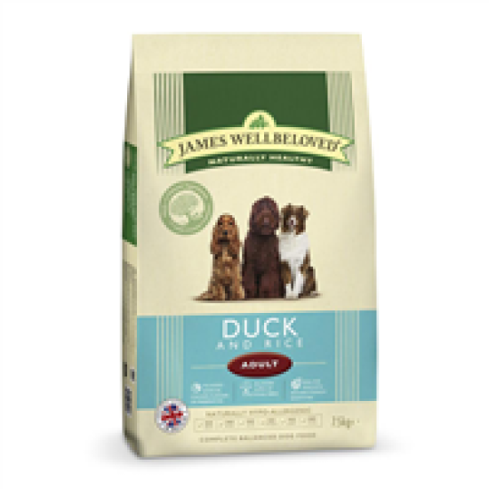 James Wellbeloved Duck & Rice Adult Dog Food 7.5kg James Wellbeloved Duck & Rice Adult Dog Food 7.5kg