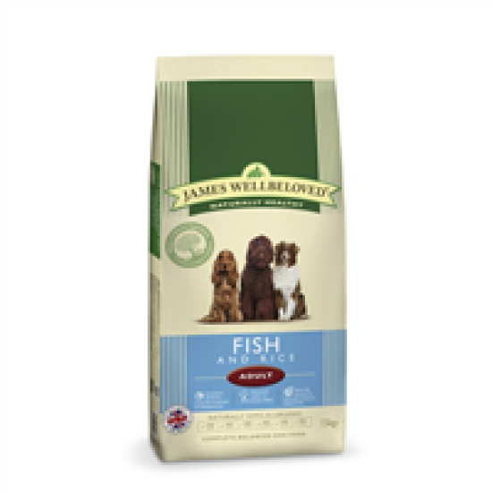 James Wellbeloved Fish & Rice Adult Dog Food 15kg James Wellbeloved Fish & Rice Adult Dog Food 15kg