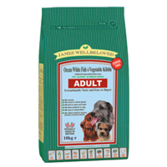 James Wellbeloved Grain Free Fish & Vegetable Dog Food 10kg James Wellbeloved Grain Free Fish & Vegetable Dog Food 10kg