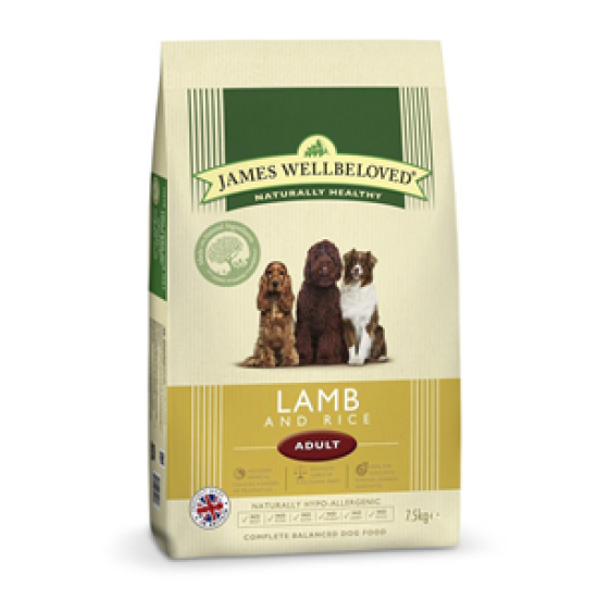 James Wellbeloved Lamb & Rice Adult Dog Food 7.5kg James Wellbeloved Lamb & Rice Adult Dog Food 7.5kg