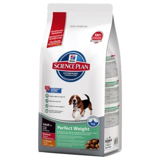 Hills Science Plan Perfect Weight Adult Medium with Chicken 12kg