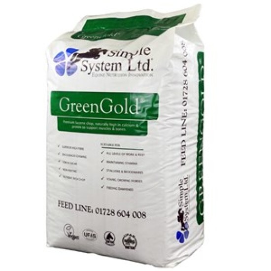 Simple System GreenGold Lucerne Chop 15kg Simple System GreenGold Lucerne Chop 15kg