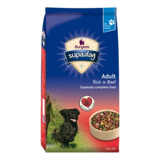 Burgess Supadog Adult with Tasty Beef 12.5kg 