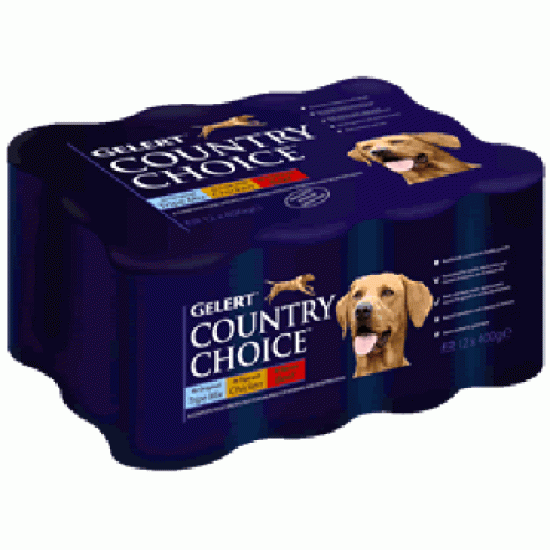 Gelert Country Choice Adult Dog Tripe Variety Dog Food 12 x 400g