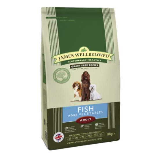 James Wellbeloved Grain Free Fish & Vegetable Dog Food 1.5 kg James Wellbeloved Grain Free Fish & Vegetable Dog Food 1.5 kg