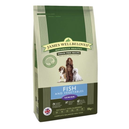 James Wellbeloved Grain Free Fish & Vegetable Senior Dog Food 10 kg