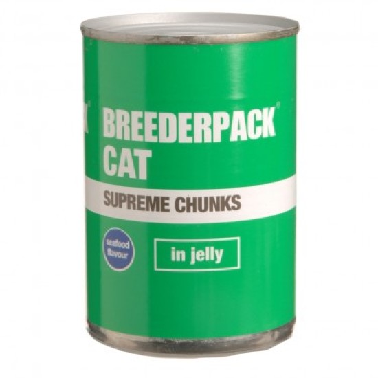 Breederpack Supreme Chunks Cat in Jelly Tins 12 x 400 g Breederpack Supreme Chunks Cat in Jelly Tins 12 x 400 g