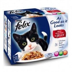 Felix Pouch AGAIL Meat Menu 4x12x100g