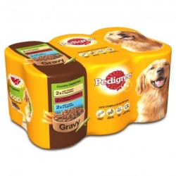 Pedigree Country Casseroles in Gravy Tins CIG 4x6x400g