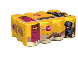 Pedigree Tins Beef Chunks In Gravy 12x400g