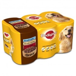 Pedigree Tins in Gravy Mixed 4x6x400g  