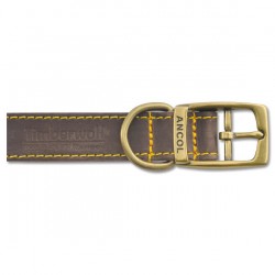 Ancol Timberwolf Sable Leather Dog Collar