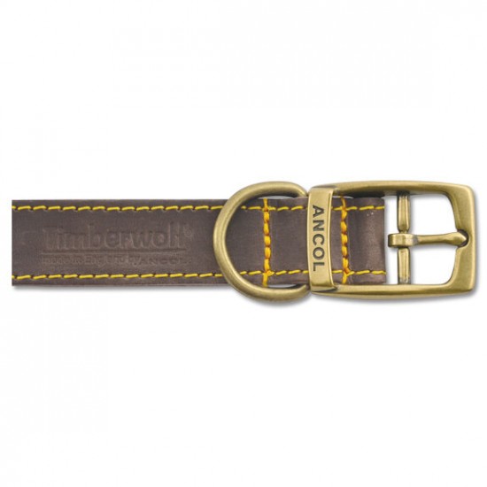 Ancol Timberwolf Sable Leather Dog Collar Ancol Timberwolf Sable Leather Dog Collar