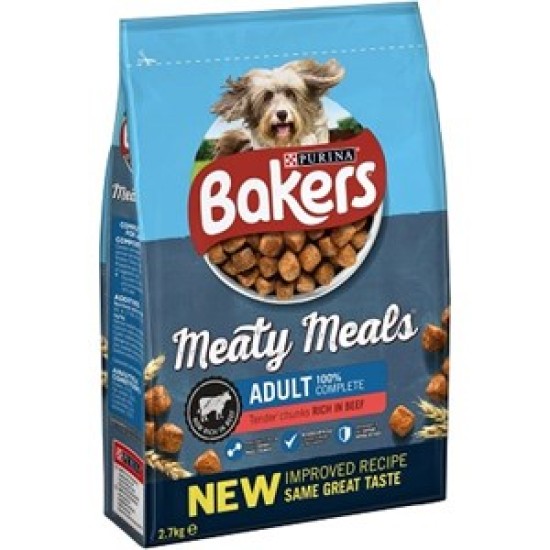 Bakers Adult Complete Meaty Meals Beef 2.7kg