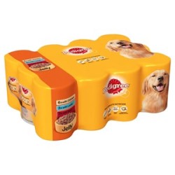 Pedigree Tins Mixed Chunks in Jelly 2x 12 x 400g