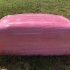 Haylage large 6 string bale shrink wrapped